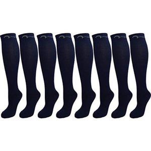 8 Pair All Navy Blue Medium/Large Compression Sock